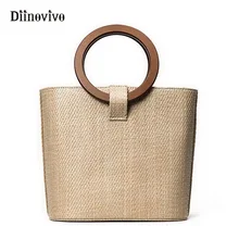 DIINOVIVO, богемский стиль, женские летние сумки, новинка, сумка через плечо, соломенная сумка, пляжная сумка, INS, популярная простая дамская сумочка, WHDV0019