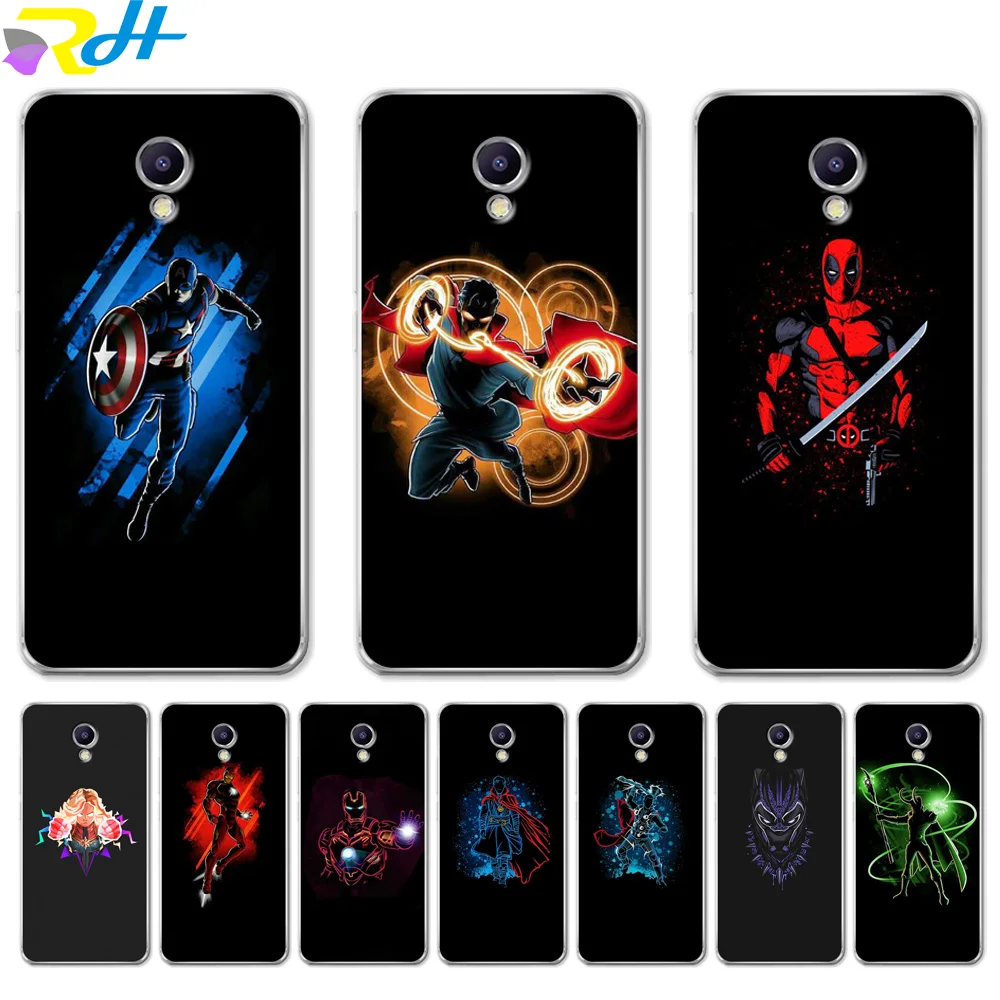 Чехол Etui для Meizu U10 U20 M5 Note M5C M3C Pro 6 M3S Max M5S M6 M3 Модный чехол с изображением Мстителей |