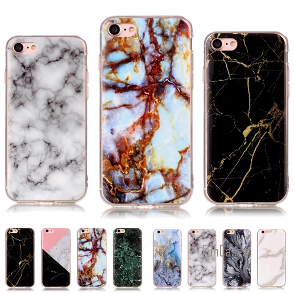 

Marble Pattern Granite Skin Stone Effect Soft TPU Case Cover For iPhone 7 7 Plus Silicon Cover Capa Funda For iPhone7 7Plus