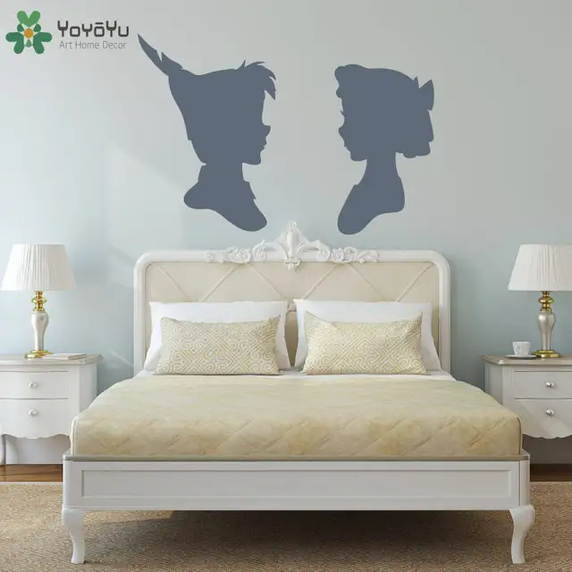 peter pan wendy sillouette wall decal master bedroom vinyl wall