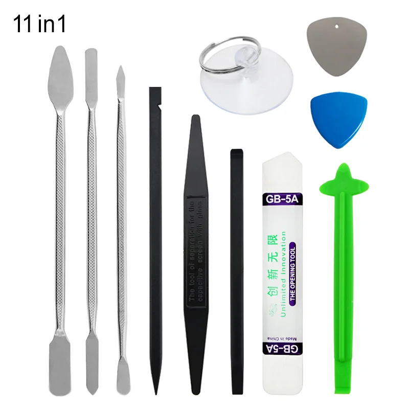 

UANME 11in1 Metal Spudger Set Nylon Opener for iPhone Tablet Computer Pry Opening Tools Mobile Phone Repair Tools Kit