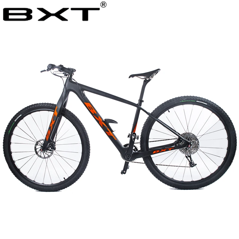 BXT 29 дюймов углеродное волокно горный велосипед 1*11 скоростной двойной дисковый тормоз 2" MTB Мужской Велосипед 29er колеса S/M/L рама полный велосипед