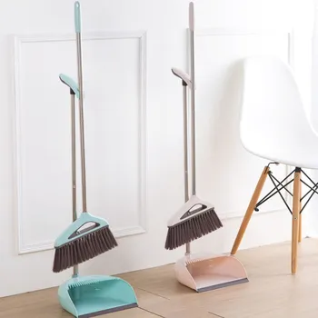 

household sweeping cleaning tool soft hair broom with scraping brush broom set floor cleaner WF4051030