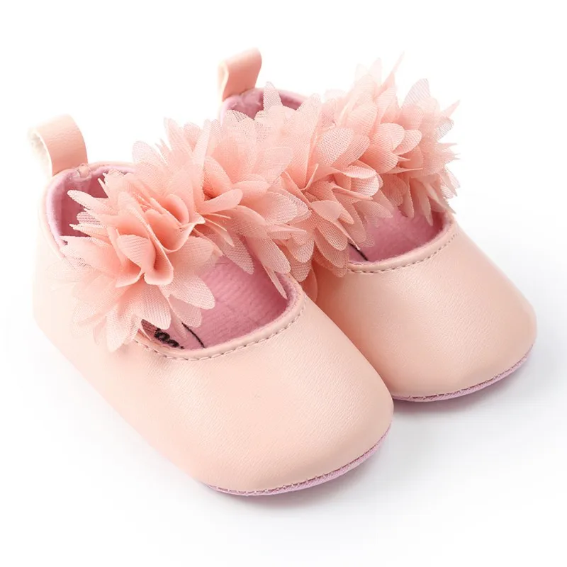 Детская обувь с цветами из искусственной кожи для новорожденных; модная весенняя обувь для маленьких девочек; обувь из искусственной кожи с цветами для первых шагов; 4 цвета; обувь для маленьких девочек; Новинка года