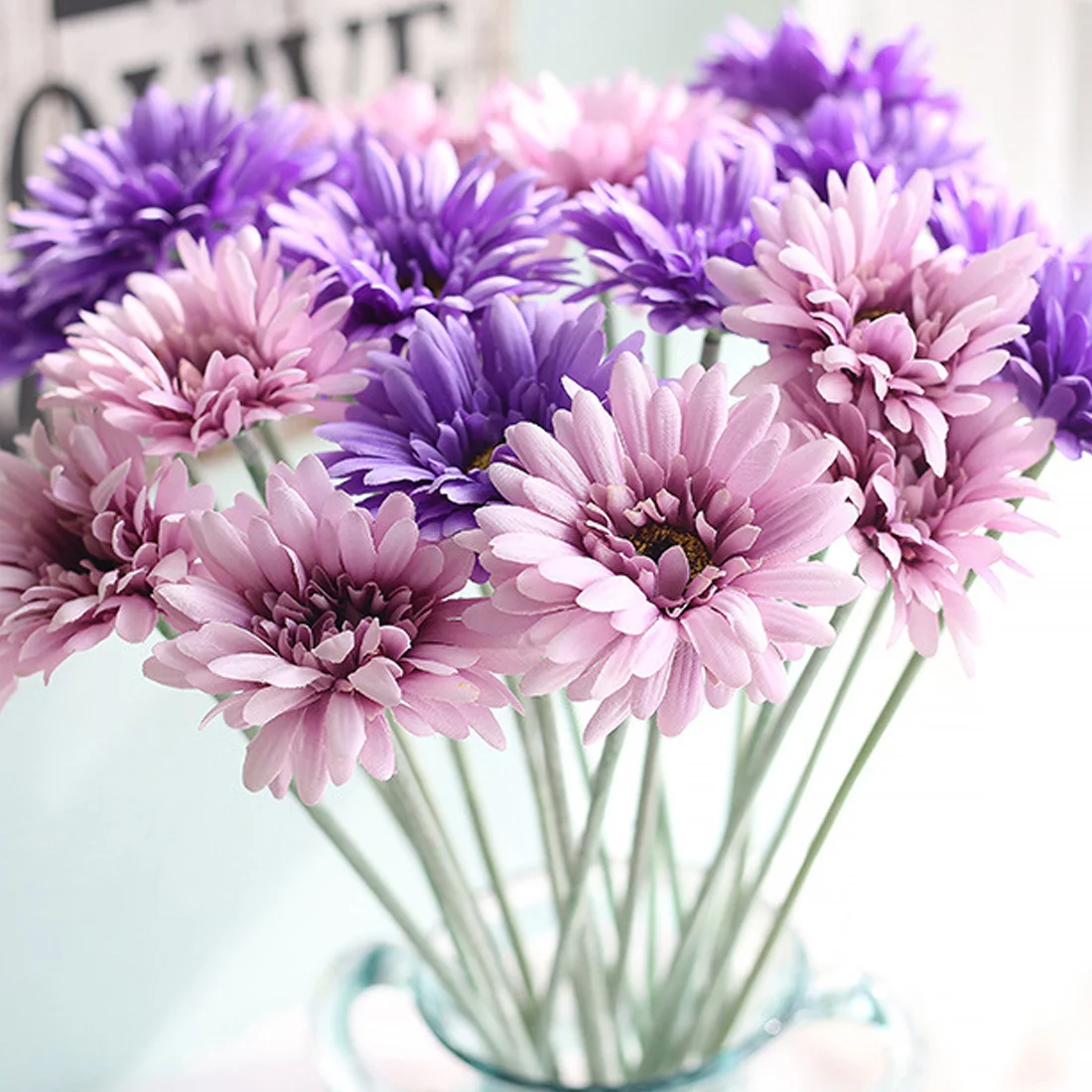 Artifical Flower Daisies 20 Colors Wreath Mini Head Fake Flower