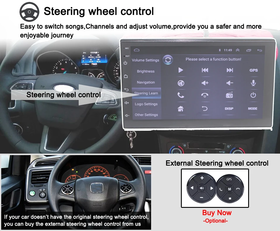 5 Steering wheel control