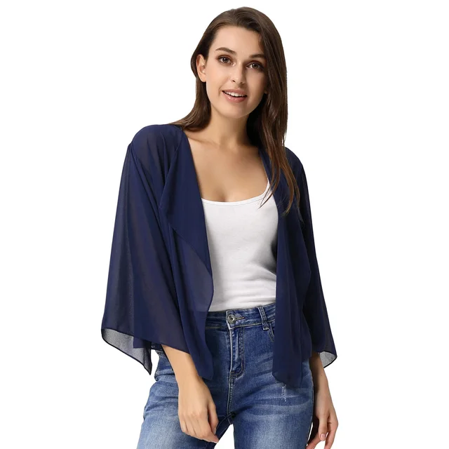 Women's Shawl Wraps Shrug Chiffon Evening Wedding Cape Bolero Cover Up