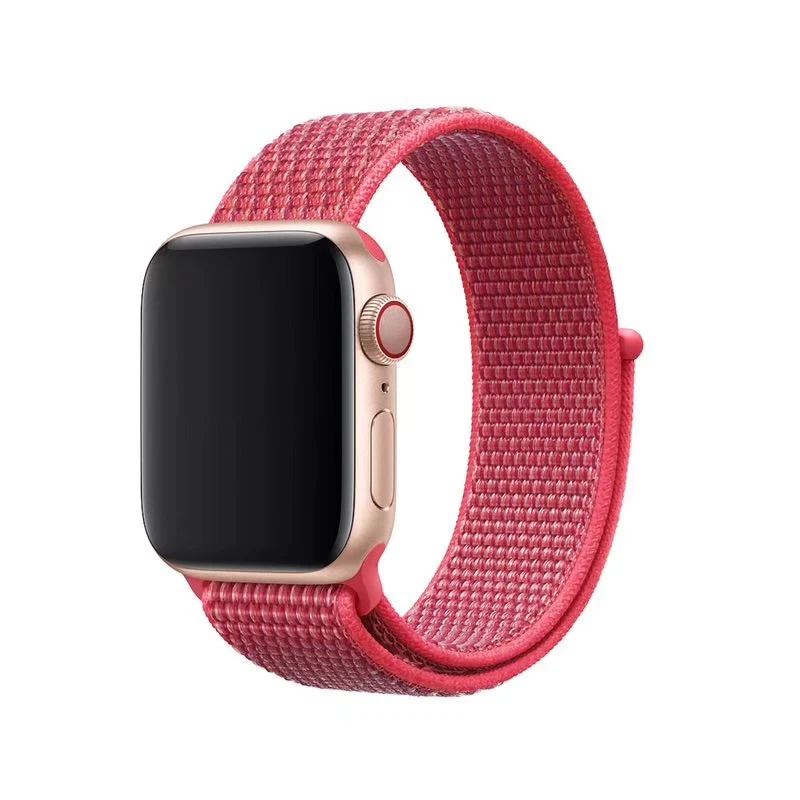 Спортивная петля ремешок для Apple Watch Band 4 3 44 мм 42 мм iWatch Band 2 1 40 мм 38 мм аксессуары красочный мягкий нейлоновый манжет браслет - Цвет ремешка: New Hibiscus