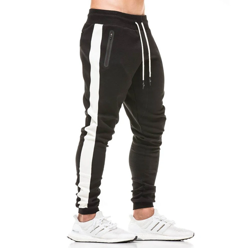 2019 رجل ركض السراويل اللياقة البدنية الرجال الرياضية رياضية قيعان ضئيلة رجل Sweatpants صالات رياضية عداء ببطء السراويل الترنك دروبشيبينغ