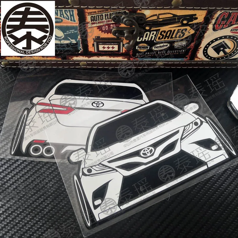 Автостайлинг TAIYAO Спортивная Автомобильная Наклейка для Toyota 2013 2018 Camry SE XSE 2 шт.