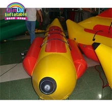 Yellow colour inflatable banana boat for three people