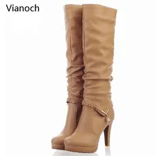 Vianoch New Fashion Womens Boots Knee Length Sexy Platform Pumps High Heels Shoes Lady Size 40 41 42 43 wo180897 Vianoch New Fashion Womens Boots Knee Length Sexy Platform Pumps High Heels Shoes Lady Size 40 41 42 43 wo180897