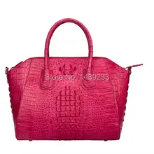 Натуральная крокодиловая кожа сумка модная женская сумка-тоут из крокодиловой кожи