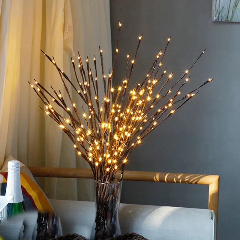 2018 New Modern Branch Lamp Floral Light 20led Aa Battery Power
