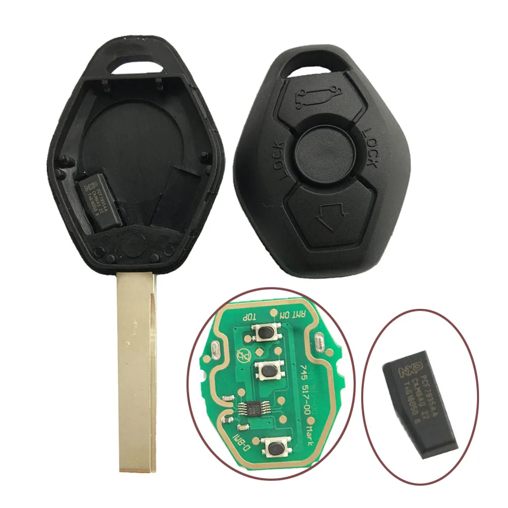 Car Remote Key DIY for BMW EWS X3 X5 Z3 Z4 1 3 5 7 Series Keyless Entry Transmitter 03