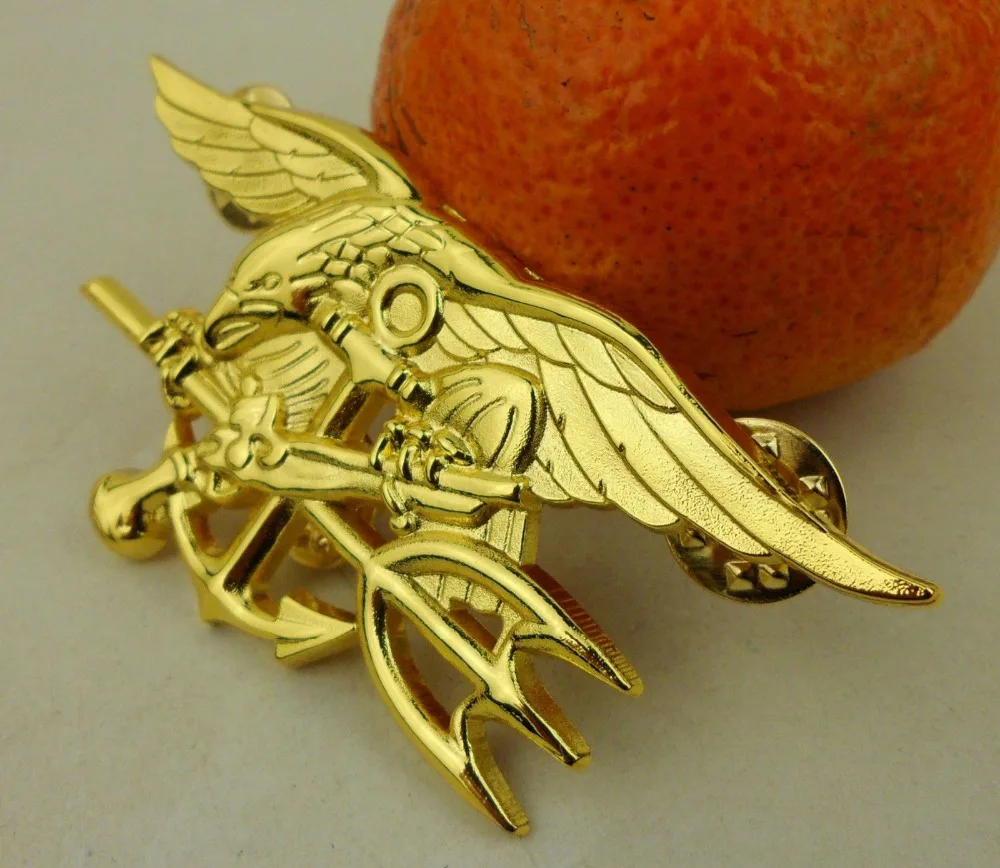 United States Navy SEALs Special Warfare insignia SEAL Trident Badge Golden