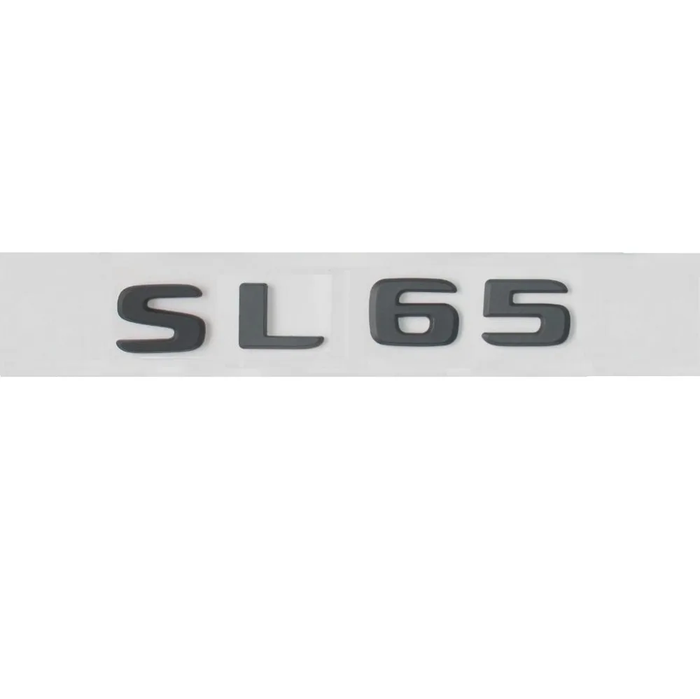 

Newest Matte Black ABS Rear Trunk Letters Badge Badges Emblem Emblems Decal Sticker for Mercedes Benz SL65 S65L 2017