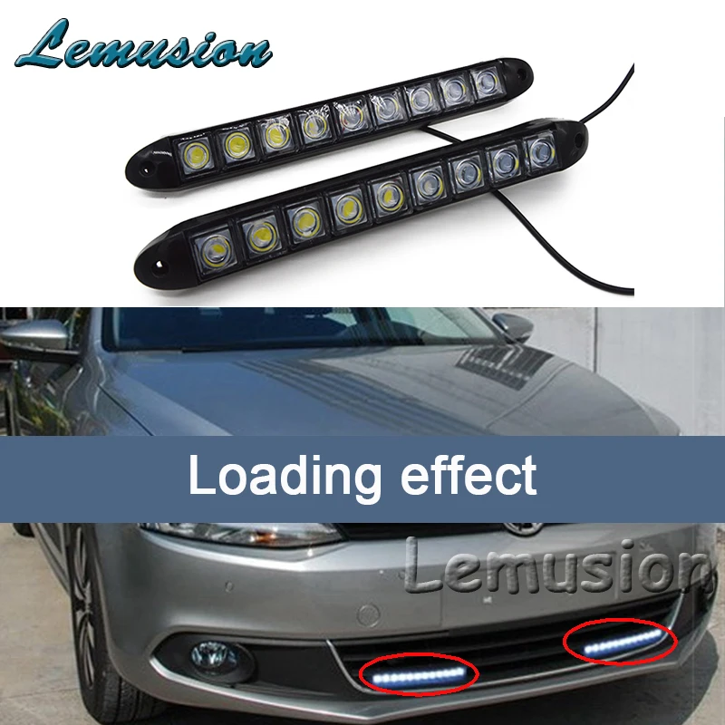 2 шт. Автомобильные светодиодные дневные ходовые огни 12 в 9 DRL для Mitsubishi ASX Lancer 10