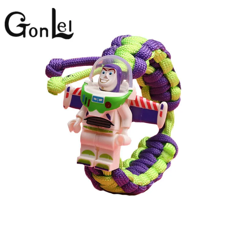 

Buzz Lightyear Bracelet Handmade Figure Super Hero Iron Man Batman Darth Vader Chicken Unicorn Panda Building Blocks Bricks Toys