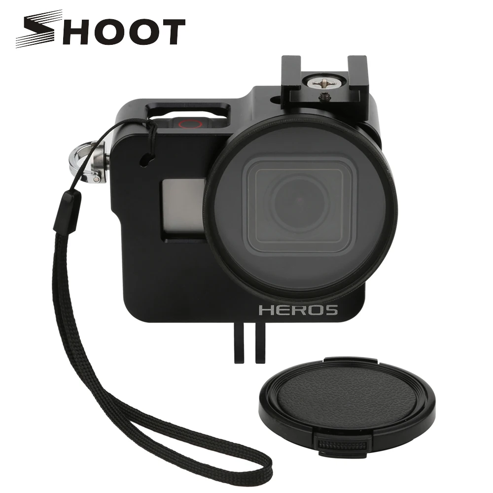 SHOOT CNC Aluminum Alloy Protective Case for GoPro HERO 5