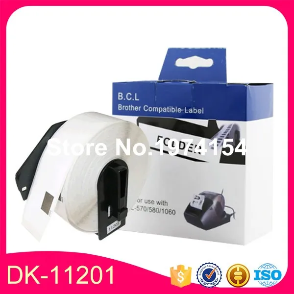 Holder Pack Of 5 Brother Compatible Rolls DK11201 Printer Label 29mm x 90mm 