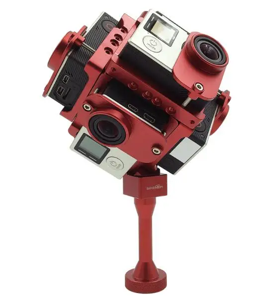 

Clearance! for Gopro Hero 4/ 3+ /3 CNC Aluminum Alloy 360 Degree Spherical Panorama Frame Mount panoramic VR aerial photography