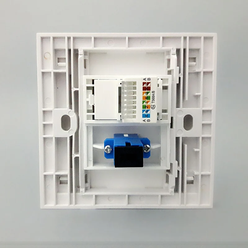 86x86 мм настенный выход волокно SC оптический интерфейс RJ45 сетевой разъем панель тип разъема