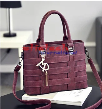 

by dhl or ems 20pcs Women PU Leather Handbags Fashion Patchwork Weaving Shoulder Bags Messenger Bags Female Bags