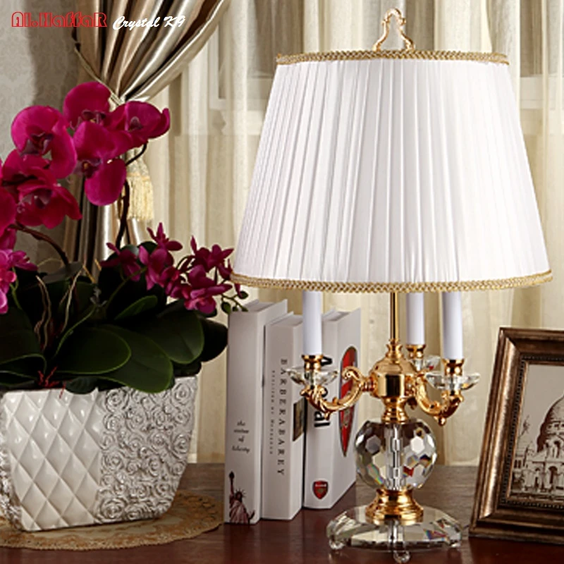 Modern Crystal Table Lamps 100 K9 Crystal Table Desk Lamp Top Quality