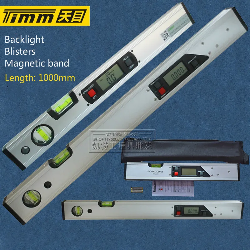 Electronic digital display level, 1000mm level, angle ruler, slope tilt