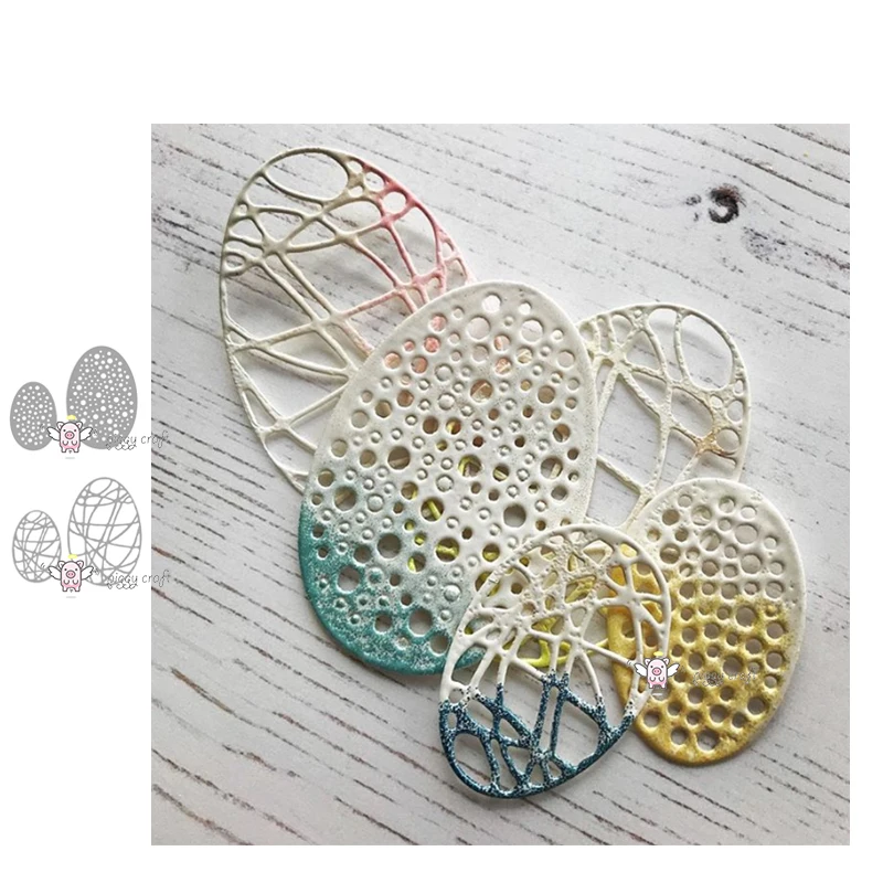 

PP Craft metal cutting dies cut die mold New Easter hole pattern egg Scarpbook paper craft knife mould blade punch stencils dies