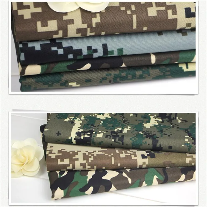 

New Printed Polyester Cotton Camouflage Fabric 150cm*100cm/pc Tooling Work Army Green Field Digital Urban Desert Camo cloth