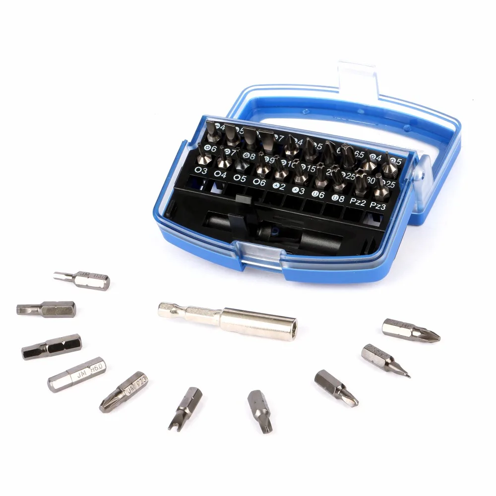 

31 in 1 Screwdriver Set Slotted Phillips Torx Hexagon Square Electrical Household 1/4 Strong Magnetic Screwdriver Bit Kit