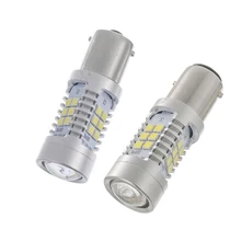 JYL 2 pz 1156 BA15S 1157 BA15D HA CONDOTTO LA Lampadina della Coda Dell’automobile di Guida Lampada Della luce del Freno 800LM DRL Della Luce di Nebbia Auto luci di segnalazione 21SMD 3030 12 v