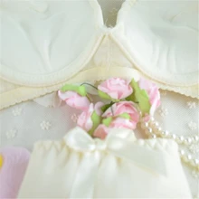 Удобные, модные, женские, для девушек, сексуальные, пуш-ап, бюстгальтер и трусики, 2 шт, набор, бант, кружево, мягкий, нижнее белье, наборы нижнего белья