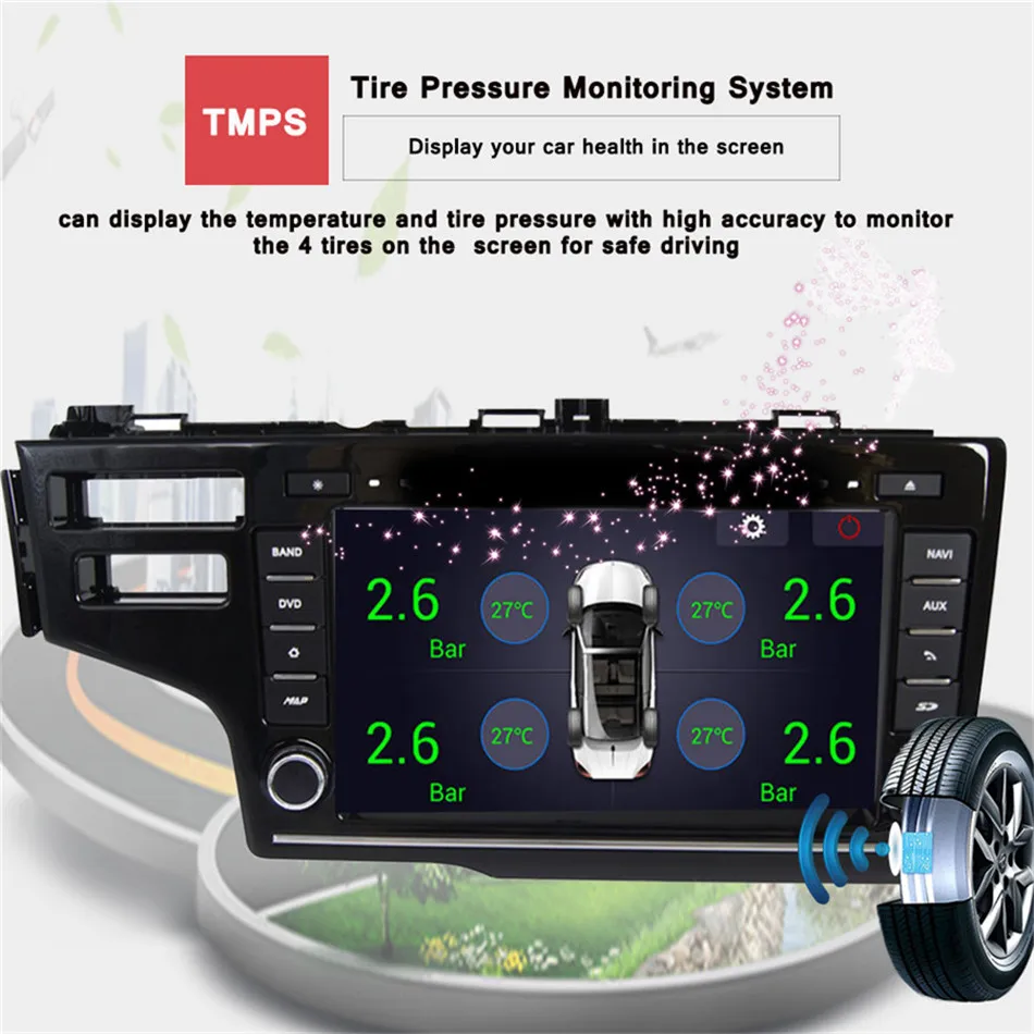 Top 8 inch Brazil 1024*600 Tape Recorder Android 7.1 Fit HONDA FIT  2014 -17  Car DVD Player Navigation GPS Radio Stereo Head unit 14