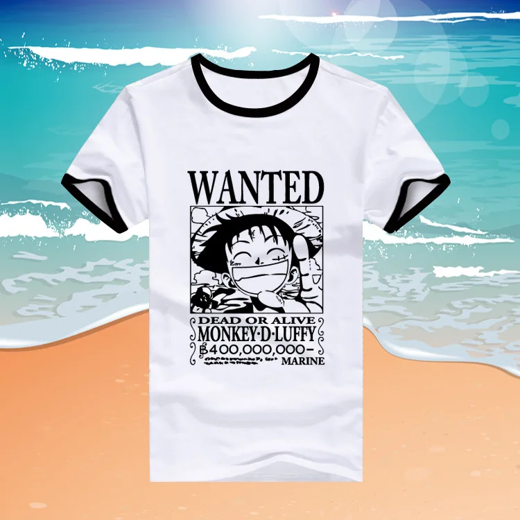 Cosplay&Ware [10]One Piece T Shirt 2 Japanese Anime Clothing Back Color Cotton T-shirt Cosplay Costumes -Cosplay&Ware anime Shop