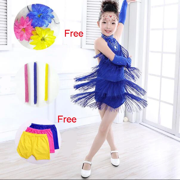 

Kids Latin Dance Dress For Girls Fringe Latin Dance Costume Clothes Ballroom/Tango/Rumba/Samba/Latin Salsa Dress For Dancing