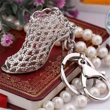 1 шт. модный брелок для ключей на высоком каблуке с кристаллами, брелок для ключей для женщин на высоком каблуке, брелок для ключей для обуви