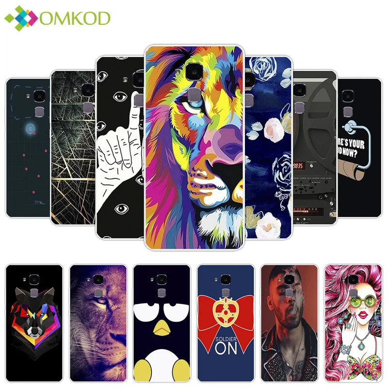 

5.2" For Huawei Honor 5C / 7 Lite / GT3 Silicon Wallpapers Case For Huawei Honor 5C Back Matte Phone Cover Honor 5c Black Shell