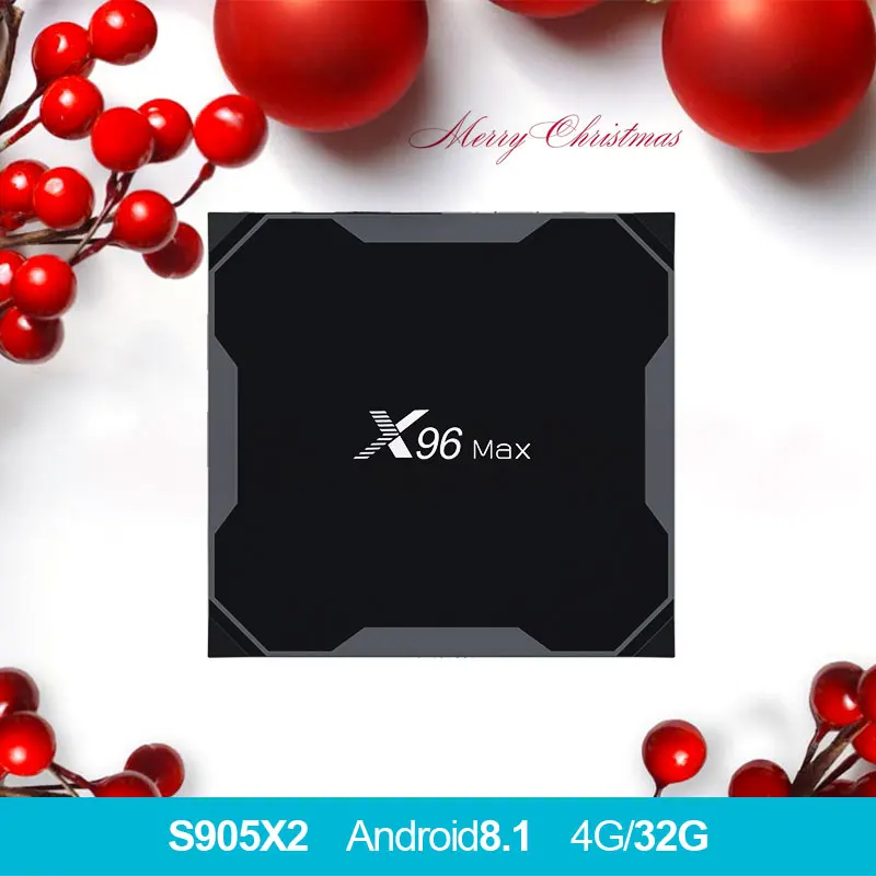 X96 MAX Android 8,1 tv caja Amlogic S905X2 LPDDR4 Quad Core 4 GB 64 GB 2,4G y 5 GHz wifi BT 1000 M H.265 4 K pk con w1 x96max tvbox - 1