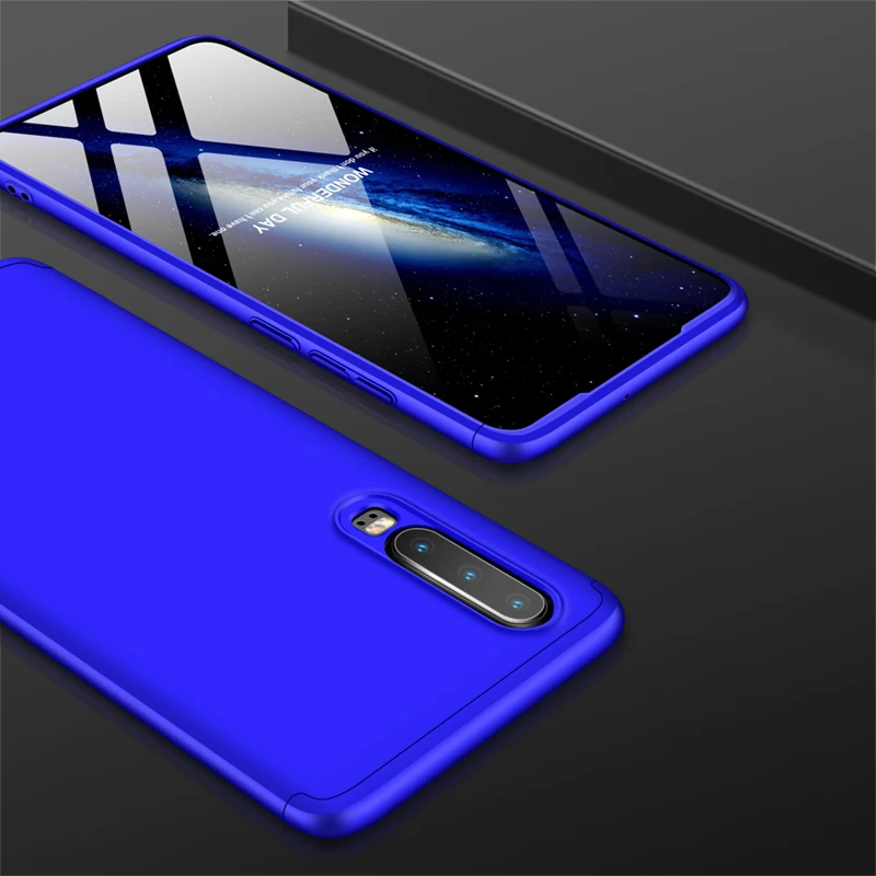 GKK 360 Full Protective Phone Case For Huawei P30 Shockproof Matte PC Hard Back Slim Cover Fundas For Huawei P30 Pro Coque