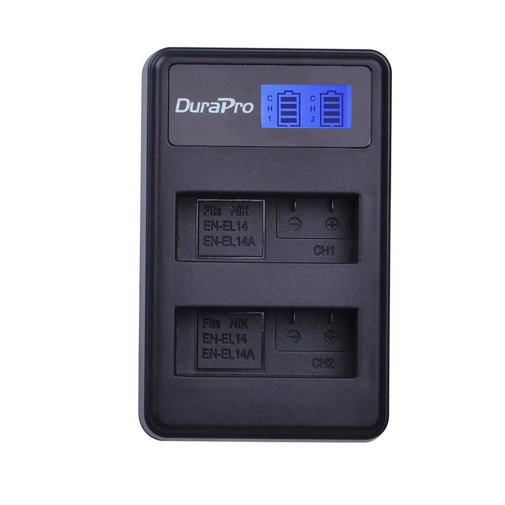 3 x DuraPro EN-EL14a EN-EL14 RU EL14 Батарея+ ЖК-дисплей USB Dual Зарядное устройство для Nikon Батарея D5500 D5300 D3300 D5100 D5200 D3100 D3200