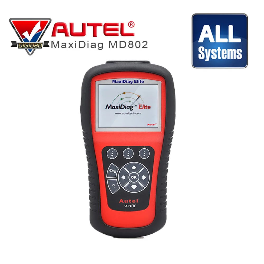 Цена за Autel Maxidiag Elite Md802 полный Системы автоматический диагностический сканер с поток данных код читателя для азиатских Европейский США транспортных средств Цена за Autel Maxidiag Elite Md802 полный Системы автоматический диагностический сканер с поток данных код читателя для азиатских Европейский США транспортных средств