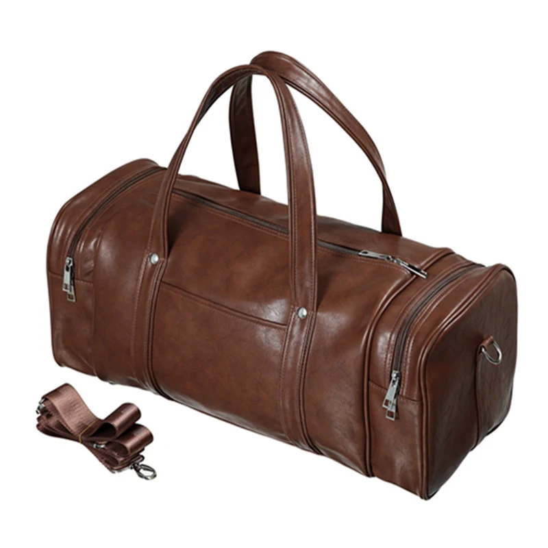 Спортивная сумка, кожа, для женщин и мужчин, многофункциональная, для тренировок, путешествий, йоги, багажа, фитнеса, сумка через плечо XA923WD - Цвет: Brown