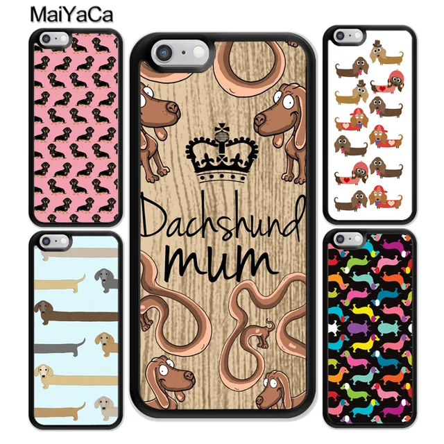 

MaiYaCa Dachshund Sausage Dog Cute for Samsung S4 S5 S6 S7 S8 S9 plus edge Note 8 Black Soft Shell Phone Case Rubber Silicone