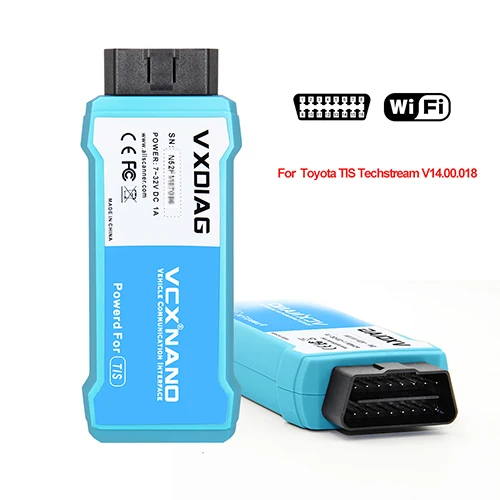 VXDIAG VCX NANO obd2 сканер для Toyota USB/wifi TIS Techstream V14.00.018 для SDD V155 ODIS V5.1.5 2014D автомобильный диагностический инструмент - Цвет: For Toyota WIFI