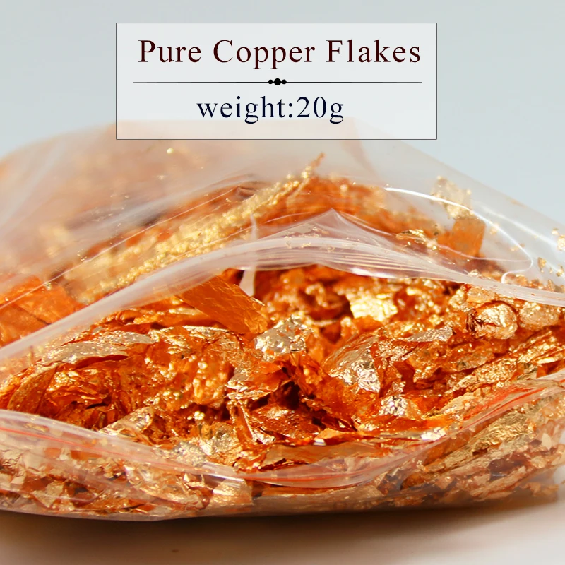 

20 grams Red Copper Rose gold flake , fragment of imitation gold leaf foil sheets for all kinds of decorations