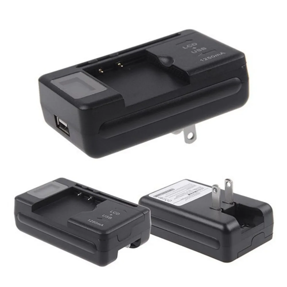 

Universal Battery Charger LCD Indicator Screen For Phone USB Port US Plug Suit For Many Rechargeable Lithium-ion Battery Charger