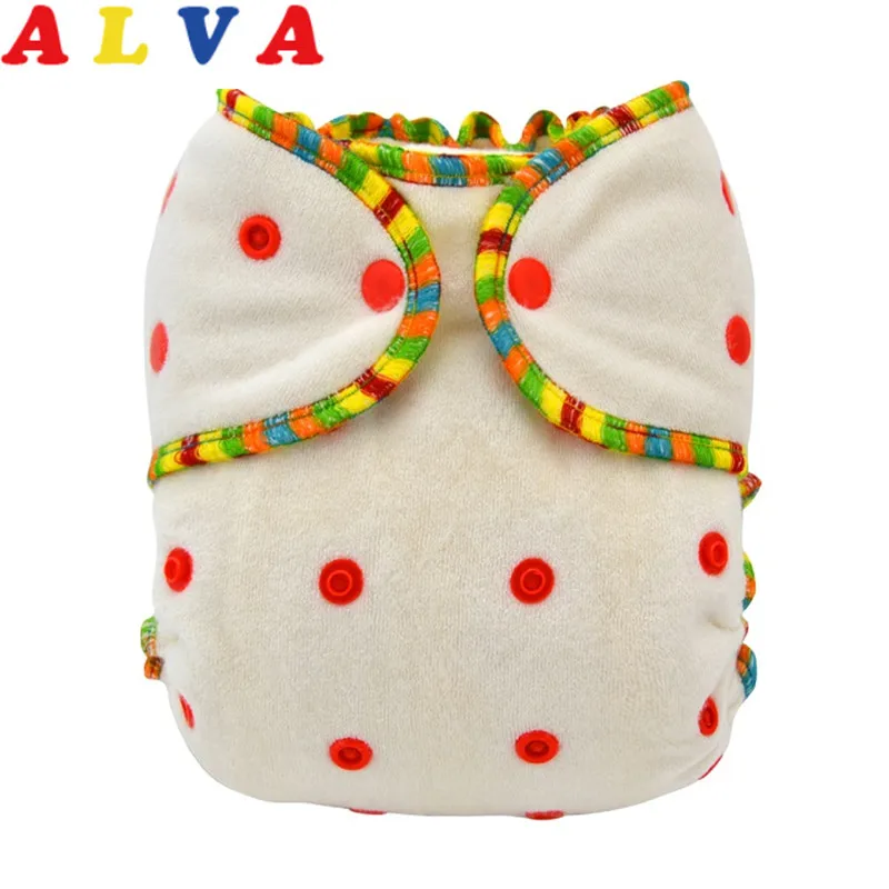 

1pc ALVA Baby Reusable and Washable Bamboo Fitted Diaper FT01
